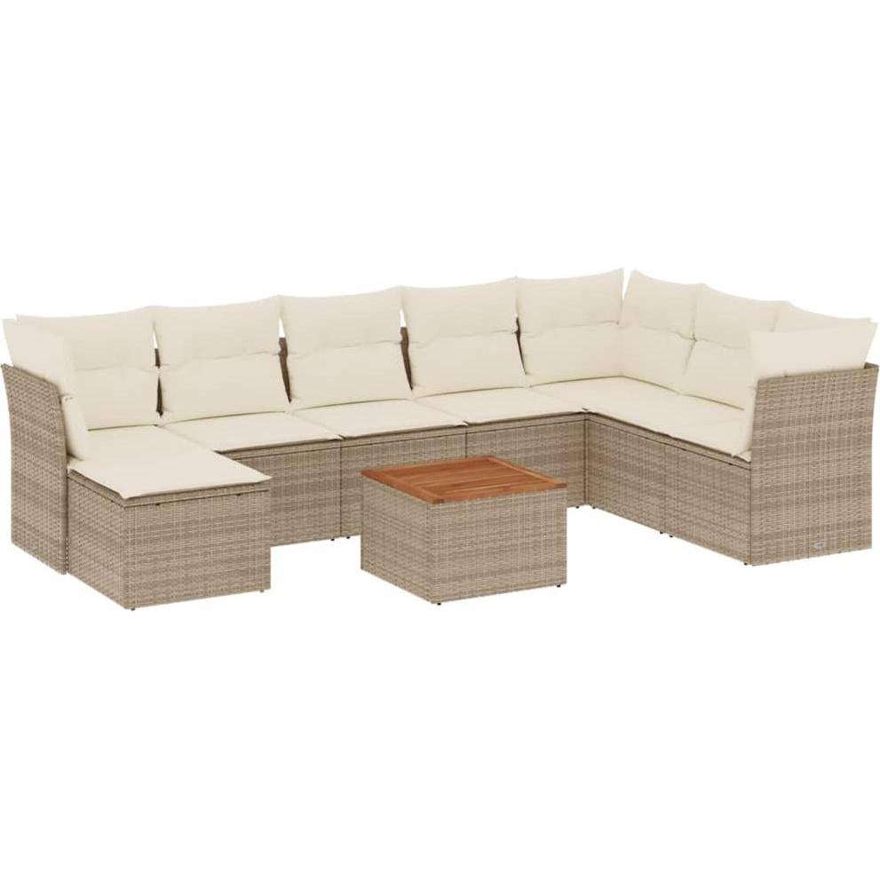 VidaXL, Gartenlounge, 10-tlg. Garten-Lounge-Set mit Kissen