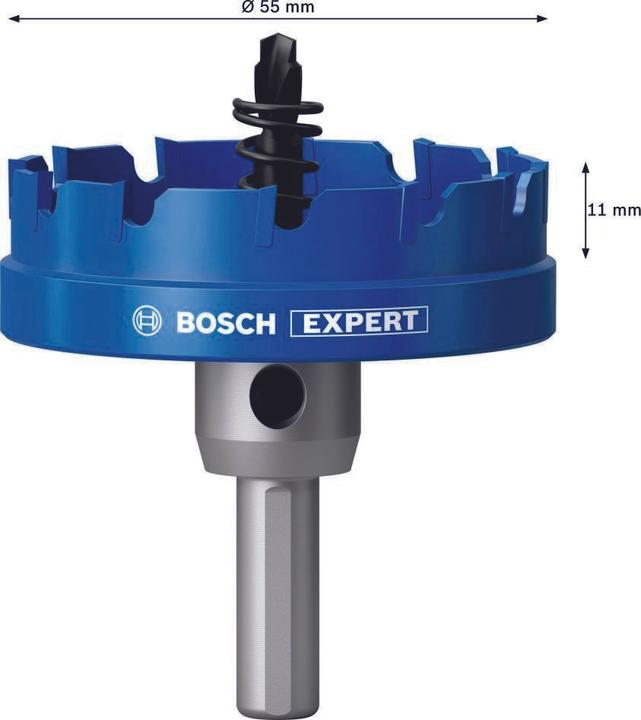 Productafbeelding Bosch Professional Zubehör Blau Zubehör 2608901438 Präzision für Bleche Hartmetall 55 mm (55 mm)
