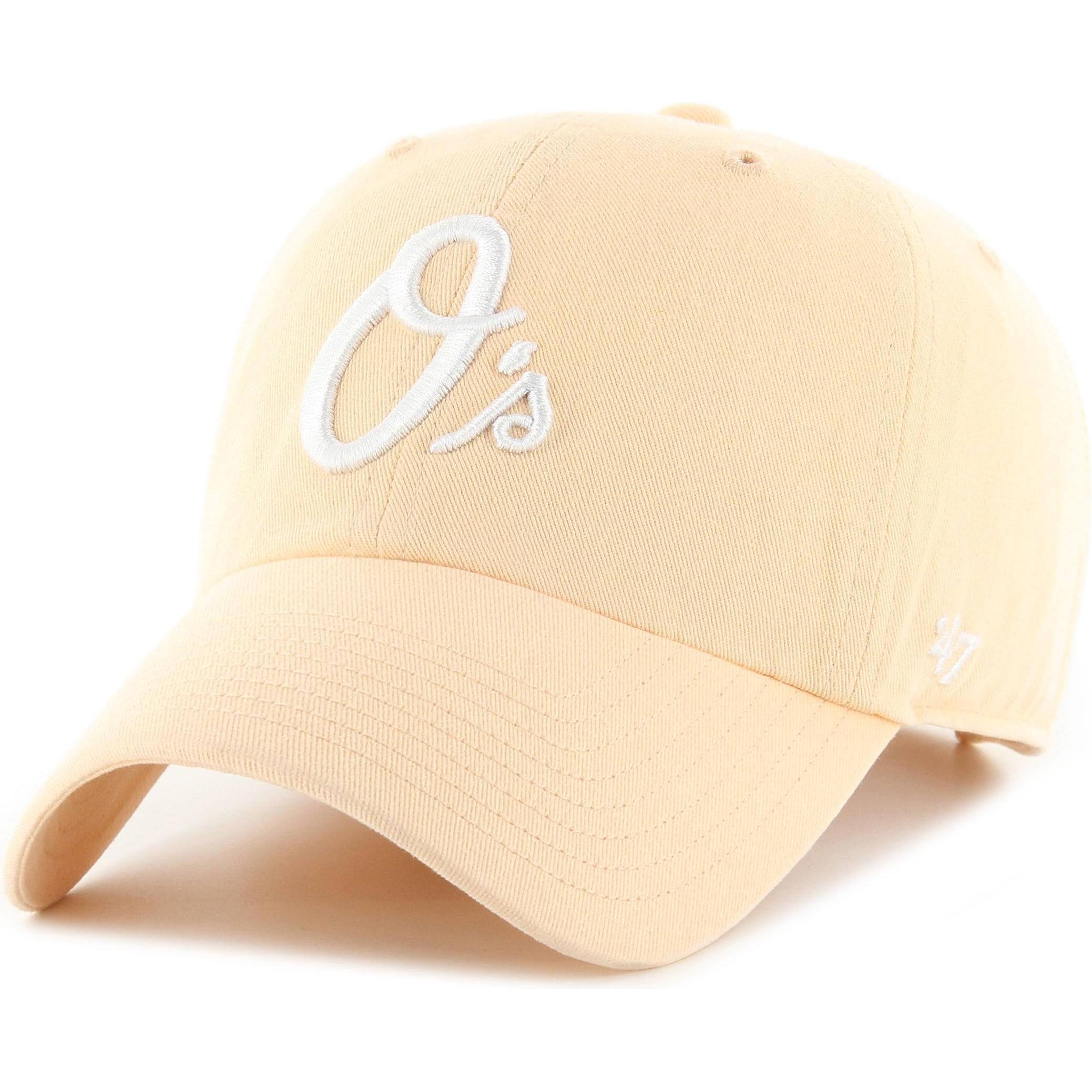 47 Brand, Herren, Cap, Strapback Cap - CLEAN UP Baltimore Orioles apricot, Gelb
