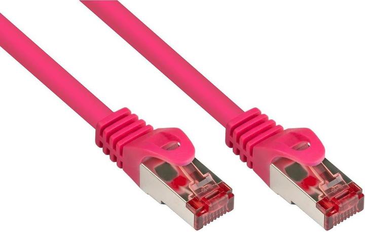 Produktbild Good Connections RNS® Patchkabel mit Rastnasenschutz, Cat. 6, S/FTP, PiMF, PVC, 250MHz, magenta, 30m (S/FTP, CAT6, 30 m)