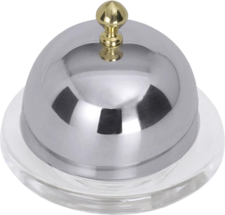 Produktbild Contacto Butterschale m. Cloche D:9cm H:8cm Glas/Edelst. Knopf vergol (0.06 l)