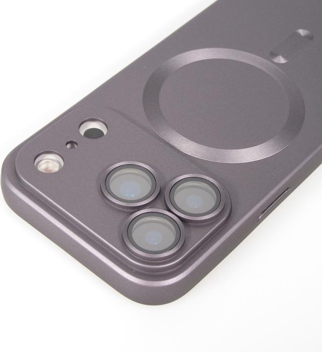 Produktbild PhoneLook Hülle Gummi weich mit Kameraschutzglas MagSafe Dunkelgrau (Apple iPhone 17 Pro Max)