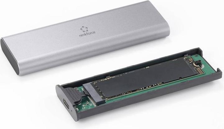 Produktbild Renkforce RF-ENC-600 M.2-Festplatten-Gehäuse M.2 SATA SSD, M.2 PCIe NVMe SSD USB (M.2 2280, M.2 2230, M.2 2260, M.2 2242)