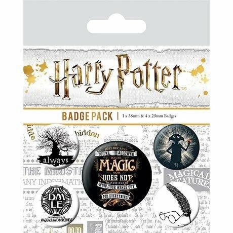 Actual product image Pyramid HARRY POTTER - Pack 5 Badges - Symbols