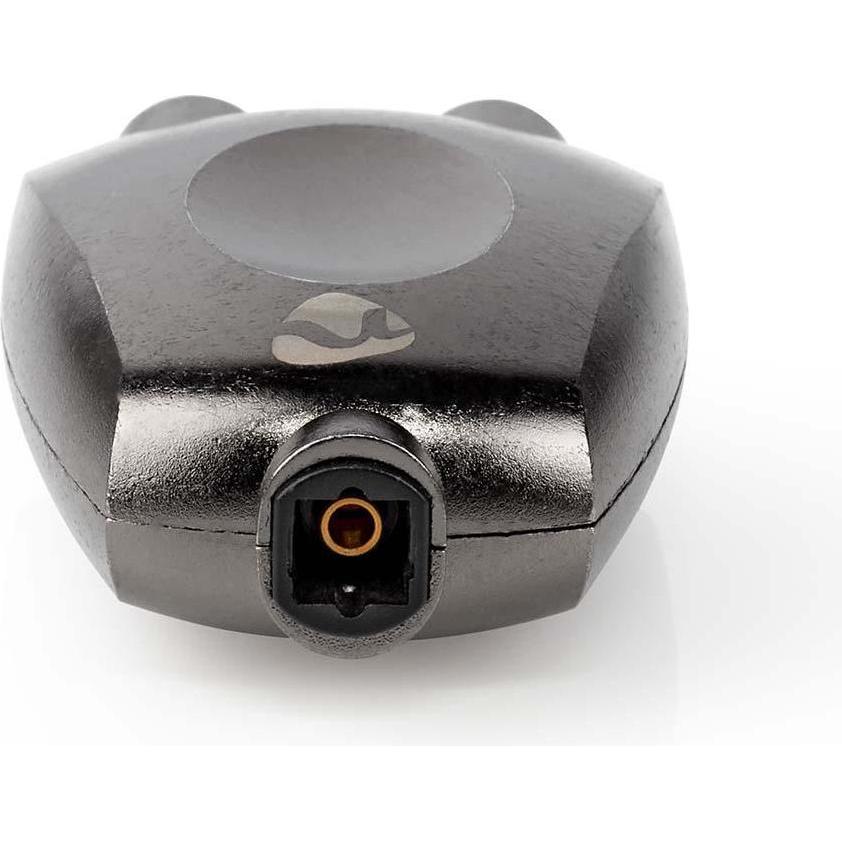 Nedis TosLink Adapter, splitter, sluminum - Gray With Metal, USB Ladegerät, Grau