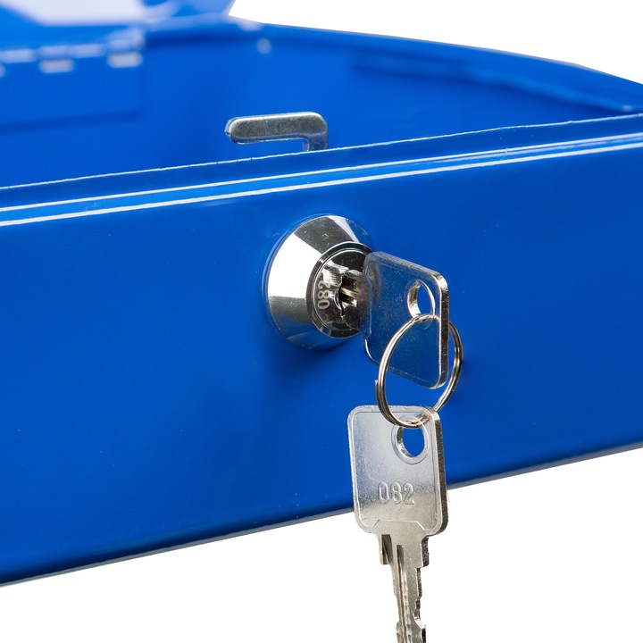 Actual product image Idena Cash box 8" 205x160x90mm, blue