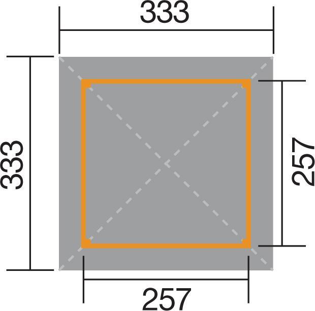 Produktbild Weka Holzbau Gartenoase 651 Gr.2 (333 cm, 333 cm)