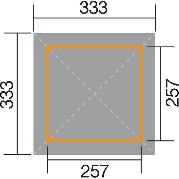 Thumbnail - Weka Holzbau, Pavillon, Pavillon Paradies Gr. 2 (333 cm, 333 cm)