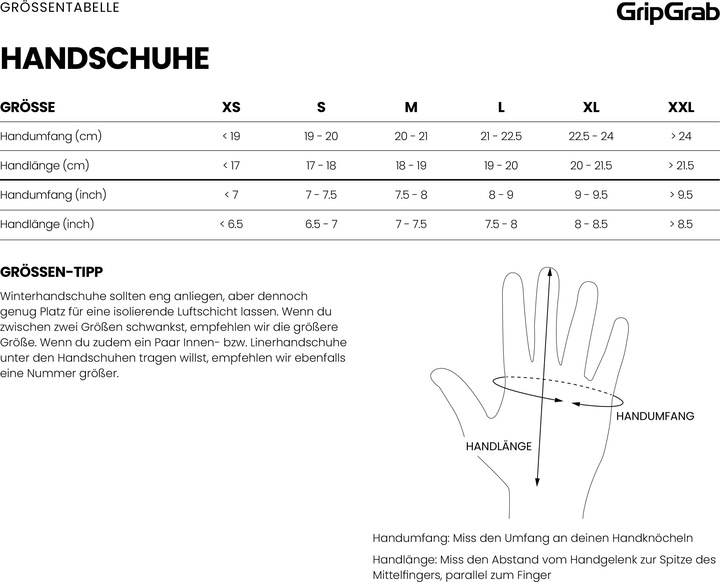 Nährwerte und Zutaten GripGrab Ride II Wind (7, XS)