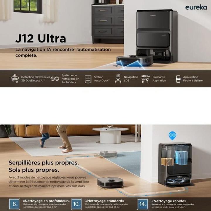 Productafbeelding Eureka J12 Zwart (5000 Pa, Veeg)