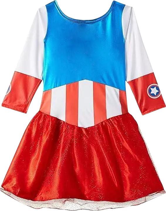 Actual product image Captain America Girls Dream Metallic Costume (116)