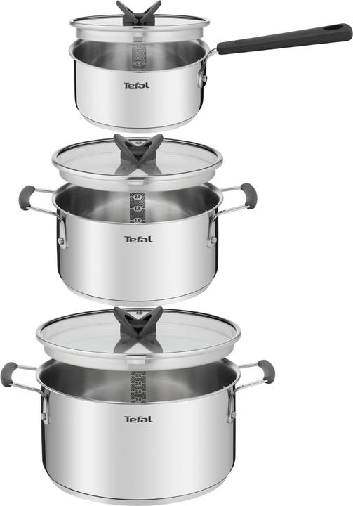 Actual product image Tefal TEF pot set 6 pcs. (Pot, Stainless steel, 16 x 25.50 cm)