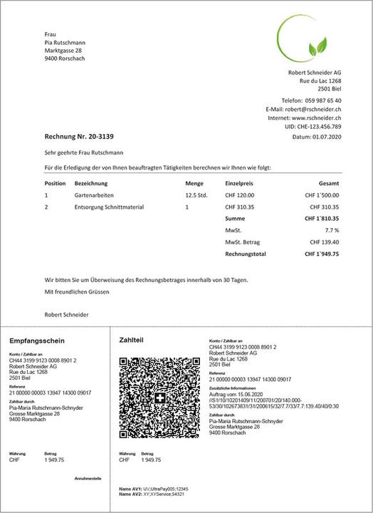 Actual product image NoName Invoice forms with QR Code (500 x)