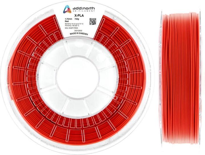 Add North ADDNORTH X-PLA 1.75mm 750g (PLA, 750 g, Rot)