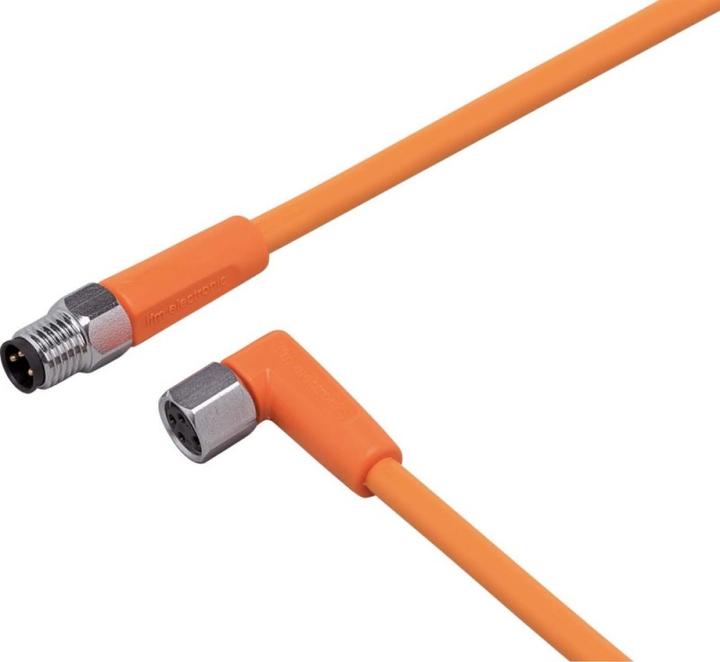 Produktbild IFM Verbindungskabel M8 Steck./M8Kupplung EVT148 - Kabel - 0,3 m