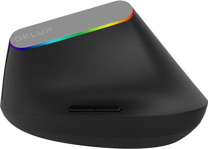 Produktbild Delux Wireless Vertical Mouse M618C 2.4G 1600DPI RGB (black) (Kabellos)