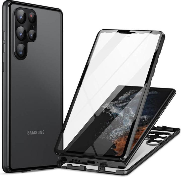 Cover-Discount Magnetische Schutzhülle mit Panzerglas schwarz (Samsung Galaxy S24 Ultra)