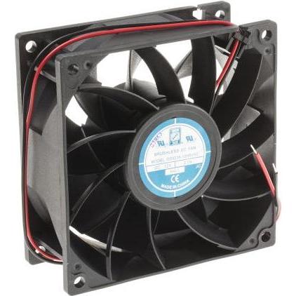 RS PRO DC vane axial fan, 92mm 230cu.m/h 12Vdc (92 mm), Ventola PC