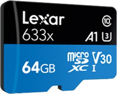 Actual product image Lexar High-Performance 633x (64 GB, microSDXC, U3, UHS-I)