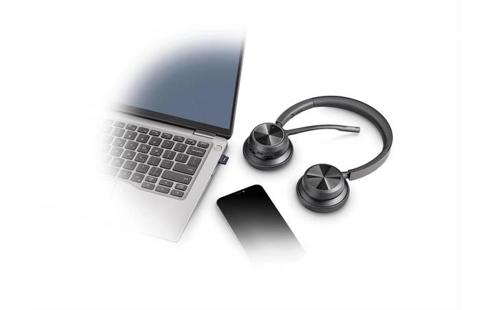 Produktbild Poly Voyager 4320 + BT700 Dongle + Ladestation (Kabellos, USB-C)