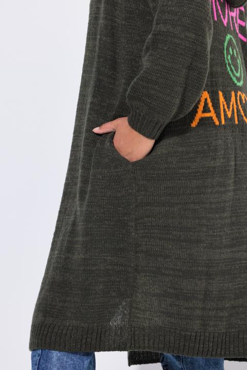 Produktbild Angel of Style Long-Strickjacke, Rücken-Schriftzug, offene Form (42, 44)