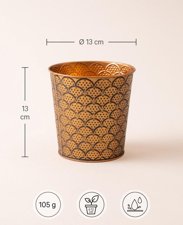 Image du produit Esmée Pot de fleurs / cache-pot Orient, tôle (13 cm)