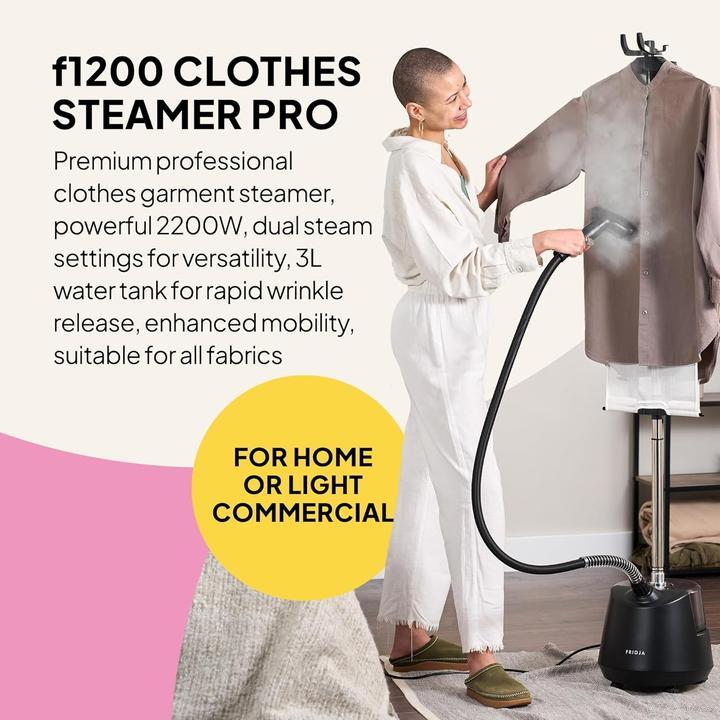 Actual product image Fridja Powerful Premium Garment Steamer with Dual Steam Settings for Fast Unfolding (2200 W)