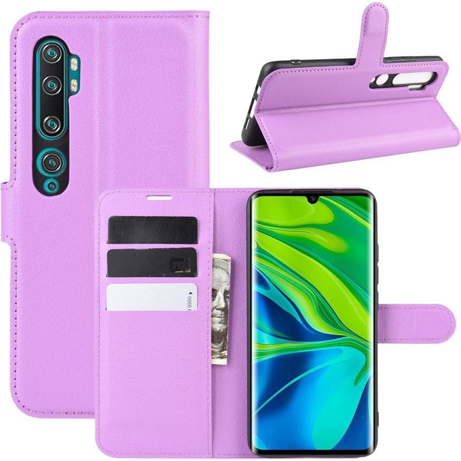 Cover-Discount Xiaomi Mi Note 10 / 10 Pro - Leder Etui Hülle violett (Xiaomi Mi Note 10, Xiaomi Mi Note 10 Pro), Smartph...