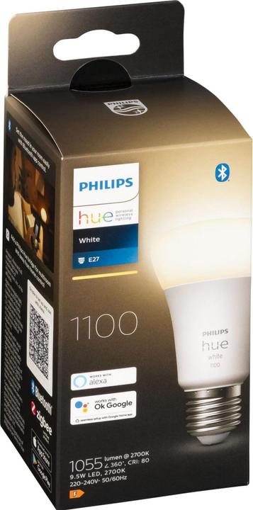 Produktbild Philips Hue White (E27, 9.50 W, 1050 lm, 1 x, F)
