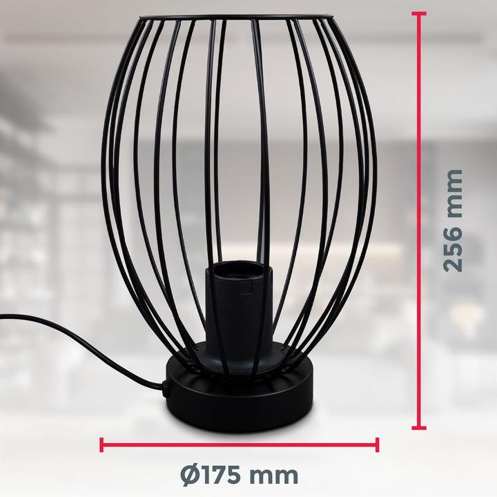 Actual product image B.K.Licht Table lamp, black, 1xE27 max. 60W excl. (E27)