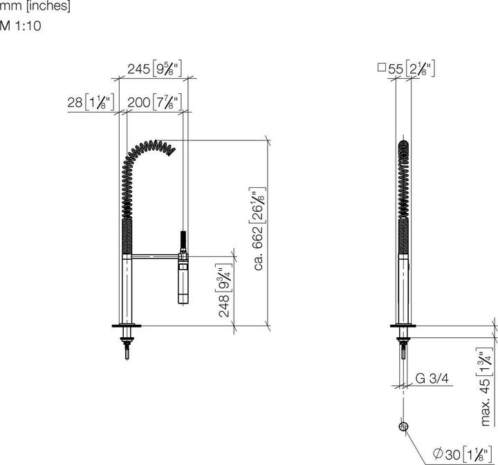 Actual product image Dornbracht 27784970-06 Professional shower set Series-neutral