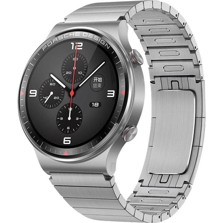 Strap-it Metallarmband (22 mm, Watch GT 2e), Uhrenarmband, Silber