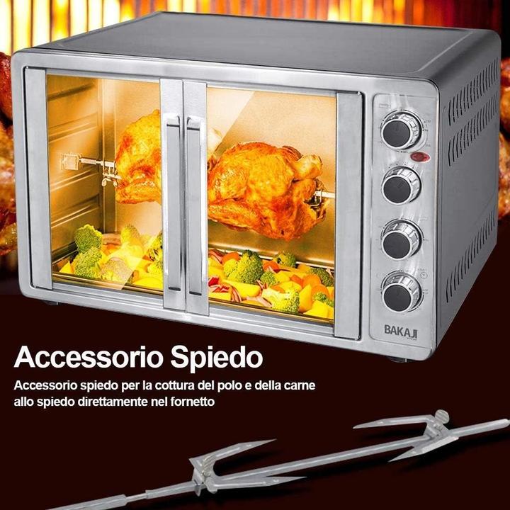 Image du produit Bakaji Four électrique à convection avec air pulsé, 2200 W, 4 modes de cuisson, minuterie et accessoires