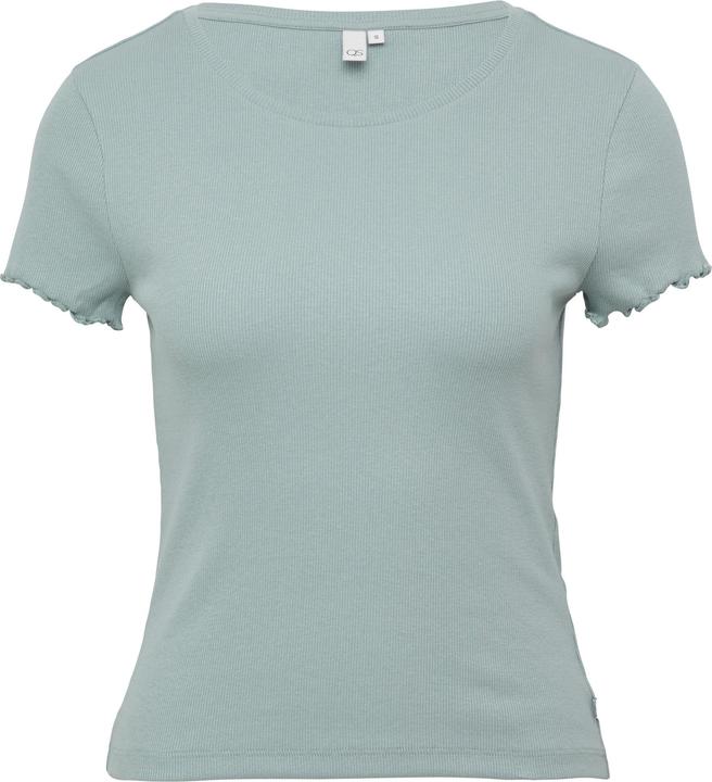 S.Oliver T-Shirt Verkürztes Rippshirt mit Rundhalsausschnitt (XXL)