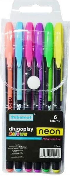 Produktbild Schemat Neon-Gelstifte, 6 Farben (Mehrfarbig)