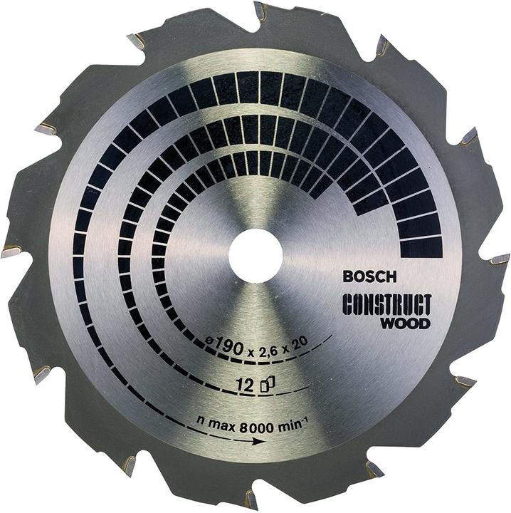 Actual product image Bosch Professional Zubehör PRO Construct Wood circular saw blade, 190 x 2.6 x 20 mm