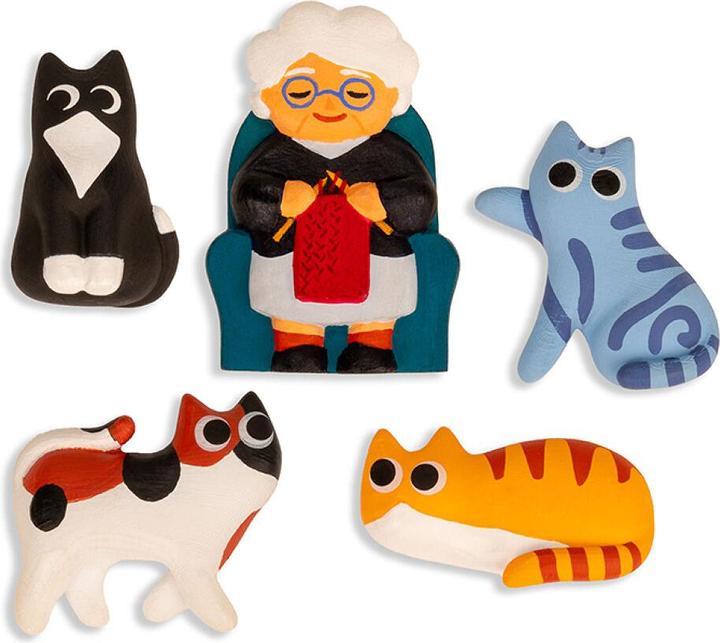 Actual product image Kikkerland Cat Lady Magnets (5 x)