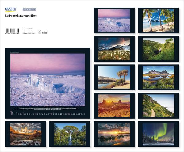 Produktbild Bedrohte Naturparadiese 2026 (45,5x55 cm)