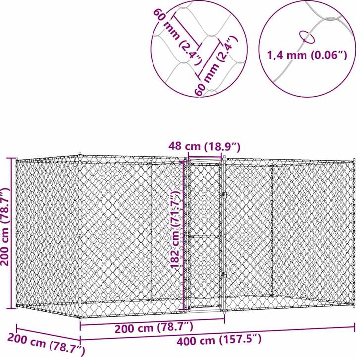 Produktbild vidaXL Grosser Hundebereich
