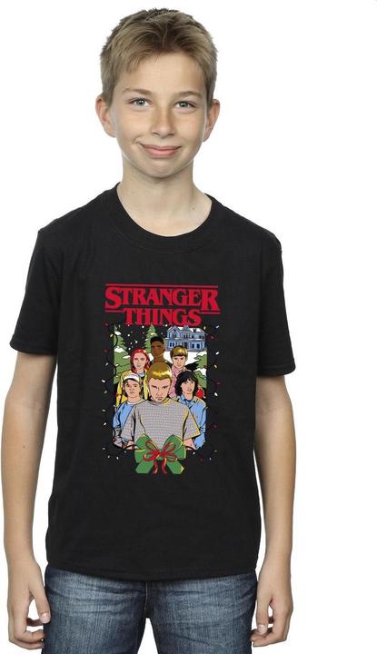 Produktbild Netflix Stranger Things Christmas Poster TShirt Jungen (140, 146)