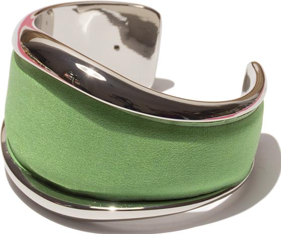 MM33 Bangle flat green (950 Platin)
