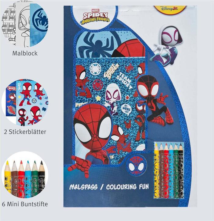 Produktbild Undercover Spidey-Malbuch mit Buntstiften und Aufklebern
