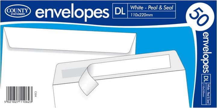 Immagine prodotto County Stationery Busta autoadesiva da 50 pezzi (22 x 11 cm, 50x)