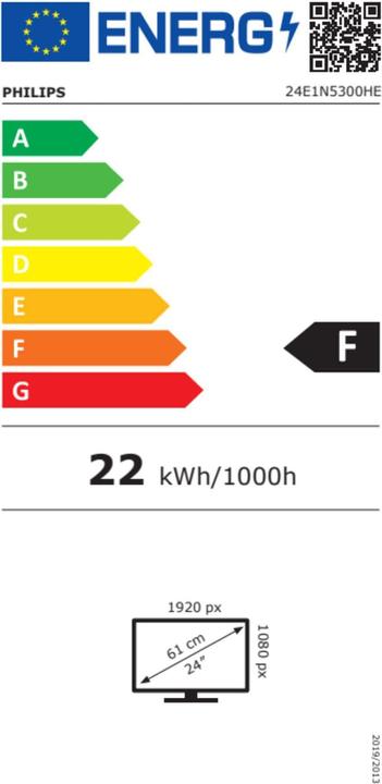 Energy Label Philips 24E1N5300HE/00 (1920 x 1080 pixels, 23.80")