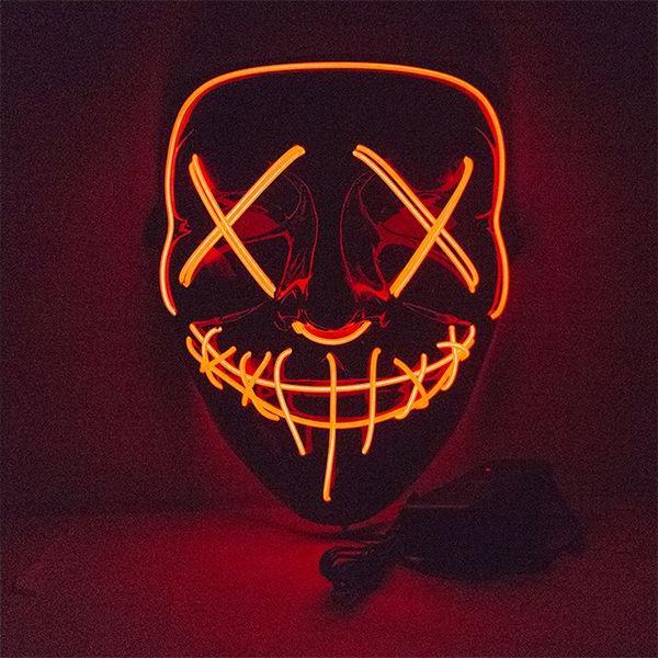 Fasnacht LED Maske orange