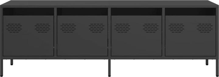 Image du produit vidaXL Armoire TV Table de télévision Meuble bas TV Noir Acier