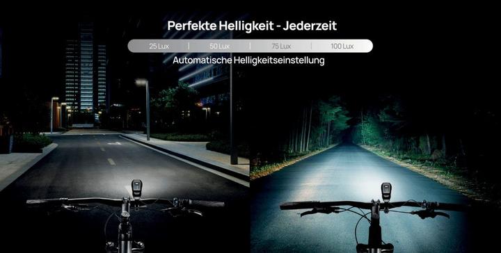 Actual product image Fischer Bicycle headlight LED battery-powered Black (80 lm)