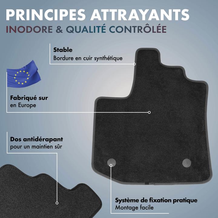 Produktbild Walser Premium Fussmatten für Seat Leon 09/2012-2021 (1 Set à 3 Fussmatten)