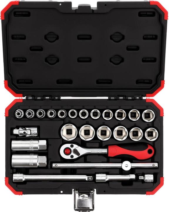 Produktbild Gedore Red red R59003026 Steckschlüssel-Satz 3/8" 6-24mm 26-teilig (18 mm, 11 mm, 12 mm, 20 mm, 19 mm, 15 mm, 13 mm, 6 mm, 21 mm, 7 mm, 14 mm, 8 mm, 10  mm, 23 mm, 22 mm, 17 mm, 9 mm, 16 mm, 24 mm)