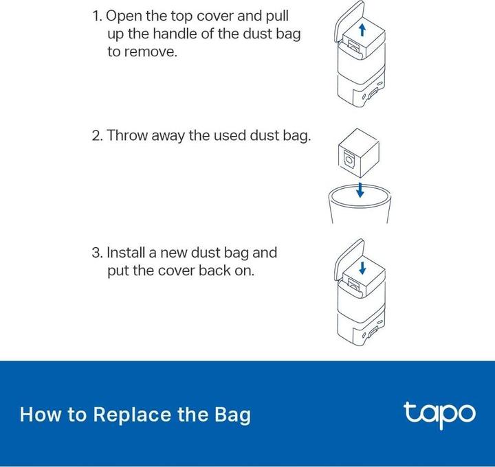 Produktbild TP-Link TAPO RVA200 - Tapo RVA200 - Einweg-Staubbeutel für RV30 Plus (3x)